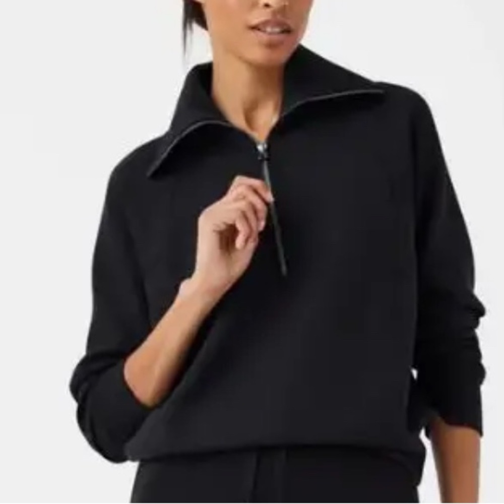 NWOT Black Half-Zip Pullover L
